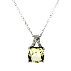 Collar en plata con Citrino de color limón