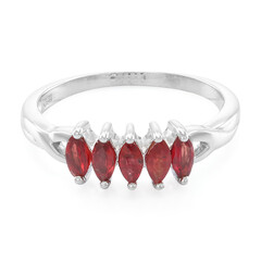 Anillo en plata con Rubí de Malawi