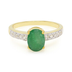 Anillo en plata con Esmeralda de Bahía