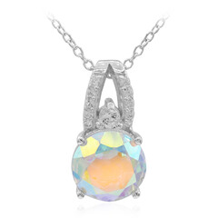 Collar en plata con Topacio Rayo de Luna