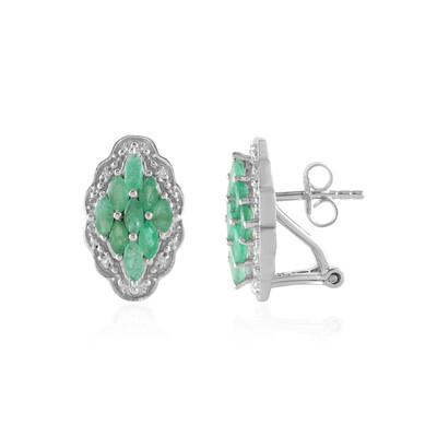 Pendientes en plata con Esmeralda de Socoto