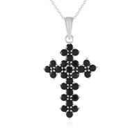 Collar en plata con Espinela negra