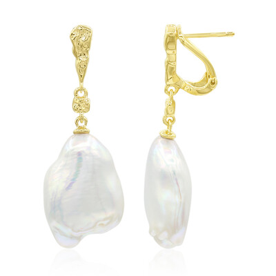 Pendientes en plata con Perla Freshwater (TPC)