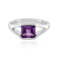 Anillo en plata con Amatista de Uruguay