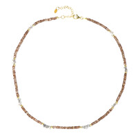 Collar en plata con Hematita plateada