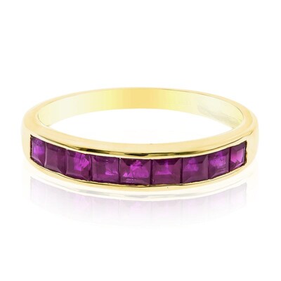 Anillo en oro con Rubí de Mozambique AAA (CIRARI)