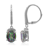 Pendientes en plata con Cuarzo místico