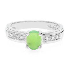 Anillo en plata con Crisoprasa imperial