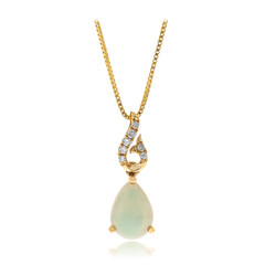 Collar en oro con Ópalo Welo AAA