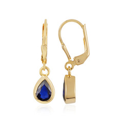 Pendientes en plata con Espinela azul royal