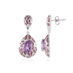 Pendientes en plata con Amatista (Adela Silber)