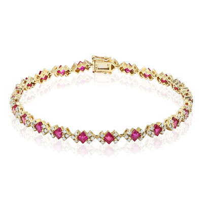 Brazalete en oro con Rubí de Mozambique AAA (CIRARI)