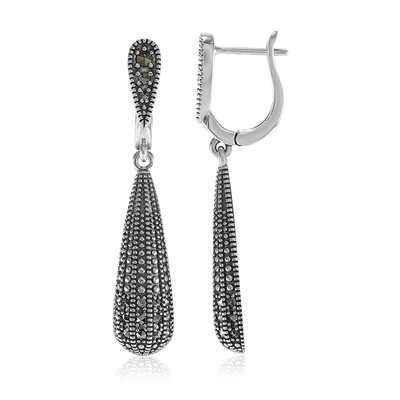 Pendientes en plata con Marcasita