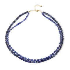 Collar en plata con Zafiro azul de Bemainty (Riya)