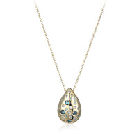 Collar en plata con Topacio azul de Londres (Adela Silber)