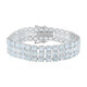 Brazalete en plata con Topacio azul cielo