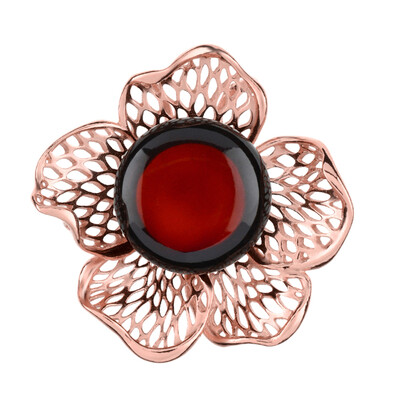 Colgante en plata con Ámbar cereza del Báltico (dagen)