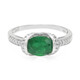Anillo en plata con Esmeralda de Bahía