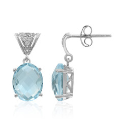 Pendientes en plata con Topacio azul cielo