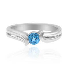 Anillo en plata con Aguamarina Santa María