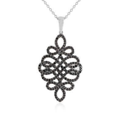 Collar en plata con Espinela negra