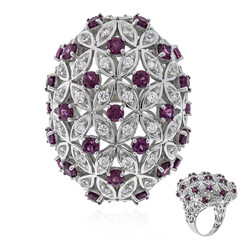 Anillo en plata con Rodolita
