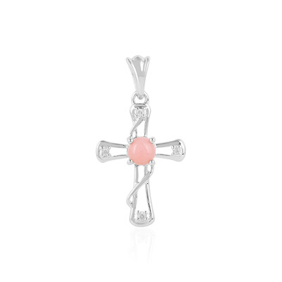 Colgante en plata con Ópalo rosa