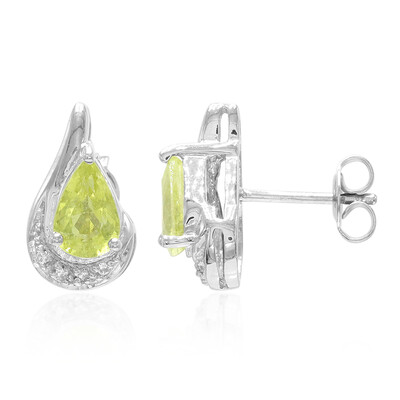 Pendientes en plata con Turmalina cuprífera