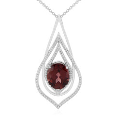 Collar en oro con Zircón rojo (de Melo)