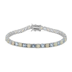 Brazalete en plata con Topacio azul cielo