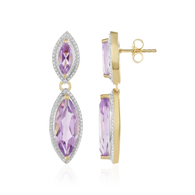 Pendientes en plata con Amatista Rosa de Francia