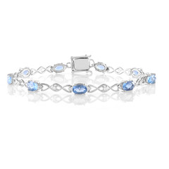 Brazalete en plata con Fluorita de color cambiante