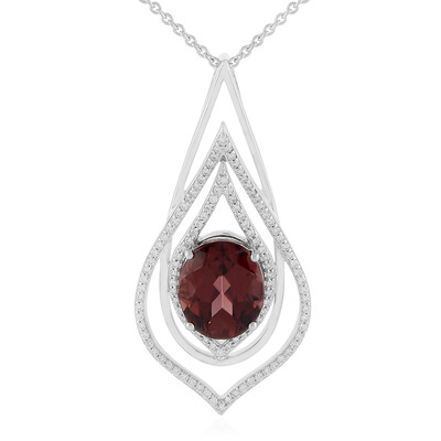 Collar en oro con Zircón rojo (de Melo)