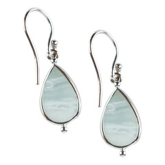 Pendientes en plata con Calcedonia del Pacífico