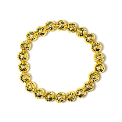 Brazalete con Perla de lava dorada