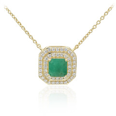 Collar en plata con Esmeralda de Brasil