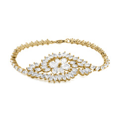 Brazalete en plata con Topacio blanco