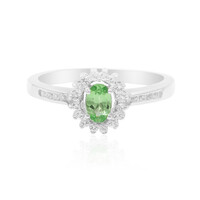 Anillo en plata con Tsavorita