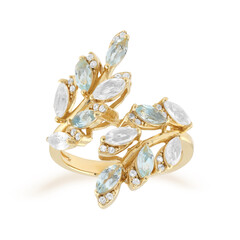Anillo en plata con Topacio blanco