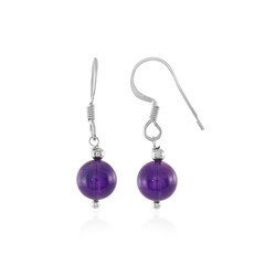 Pendientes en plata con Amatista de Zambia