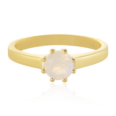 Anillo en plata con Piedra de Luna arcoíris