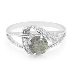 Anillo en plata con Espectrolita