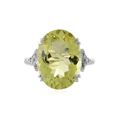 Anillo en plata con Quarzo limón