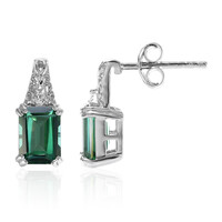 Pendientes en plata con Topacio verde mariposa