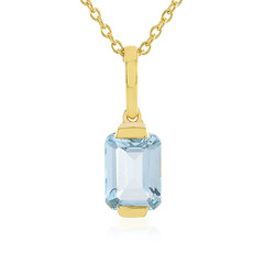 Collar en plata con Topacio azul cielo