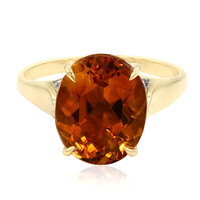 Anillo en oro con Citrino mandarina