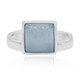 Anillo en plata con Jadeita azul (MONOSONO COLLECTION)