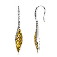 Pendientes en oro con Diamante naranja SI2 (CIRARI)