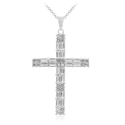 Collar en plata con Topacio blanco