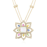 Collar en oro con Ópalo Welo AAA (de Melo)